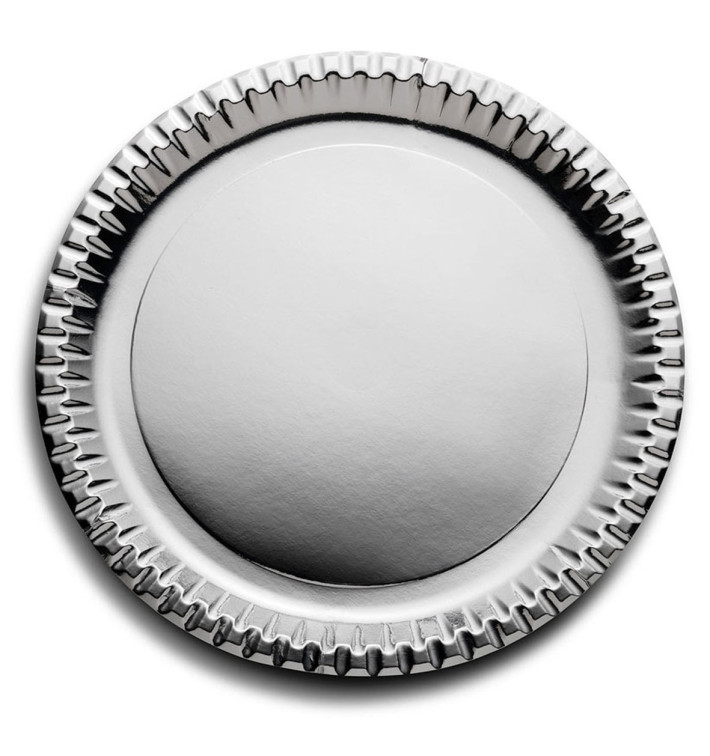 Paper Plate Round Shape "Party" Silver Ø29cm (6 Units) Paper Plate Round Shape "Party" Silver Ø29cm (6 Units)
