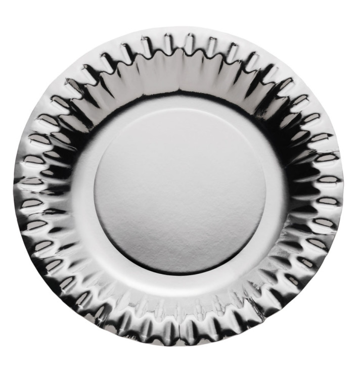 Paper Plate Round Shape "Party" Silver Ø18cm (10 Units) Paper Plate Round Shape "Party" Silver Ø18cm (10 Units)