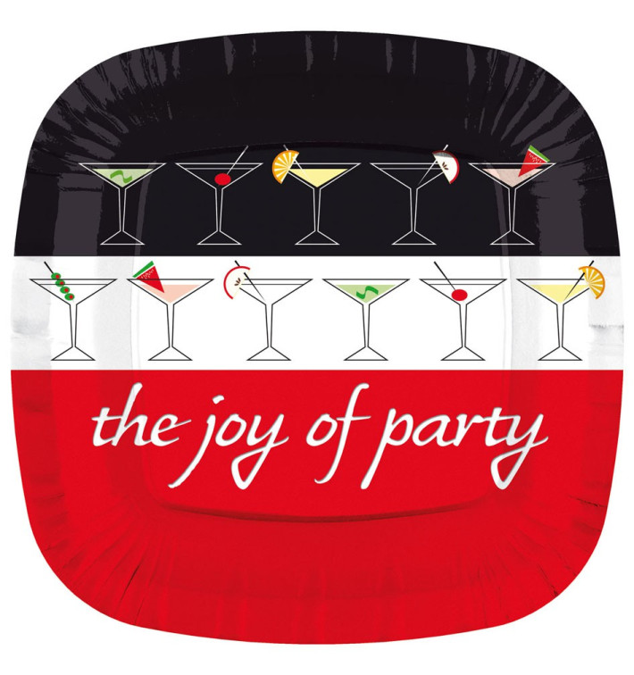 Paper Plate Square Shape "Joy of Party" 17cm (288 Units) Paper Plate Square Shape "Joy of Party" 17cm (288 Units)