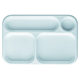 Plastic Compartment Tray White 4C 36x24cm (300 Units)