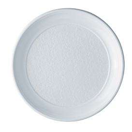 Plastic Plate PS Flat White 25 cm (100 Units)  