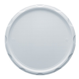 Plastic Plate PS for Pizza White 32 cm (100 Units) 