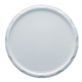 Plastic Plate PS for Pizza White 32 cm (500 Units)