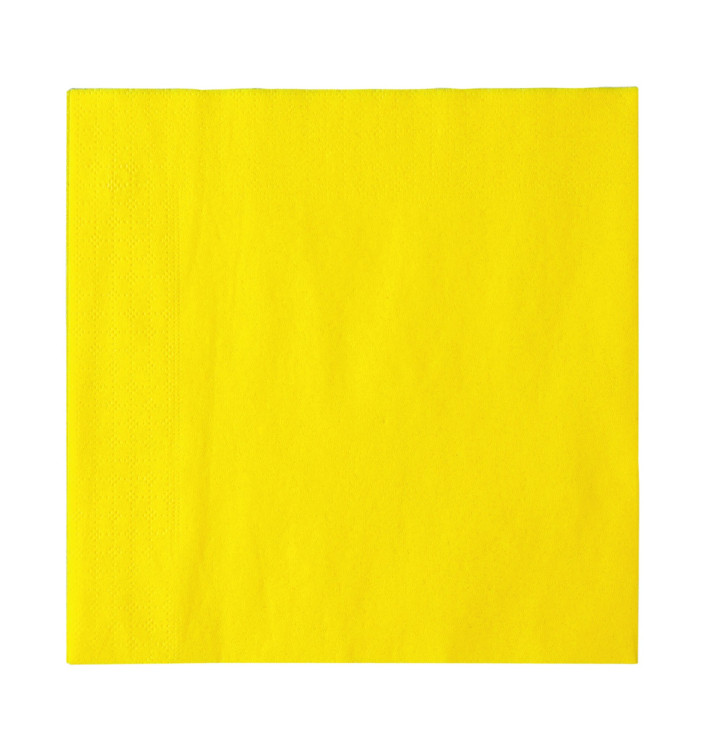 Paper Napkin 2 Layers Yellow 33x33cm (50 Units) Paper Napkin 2 Layers Yellow 33x33cm (50 Units)