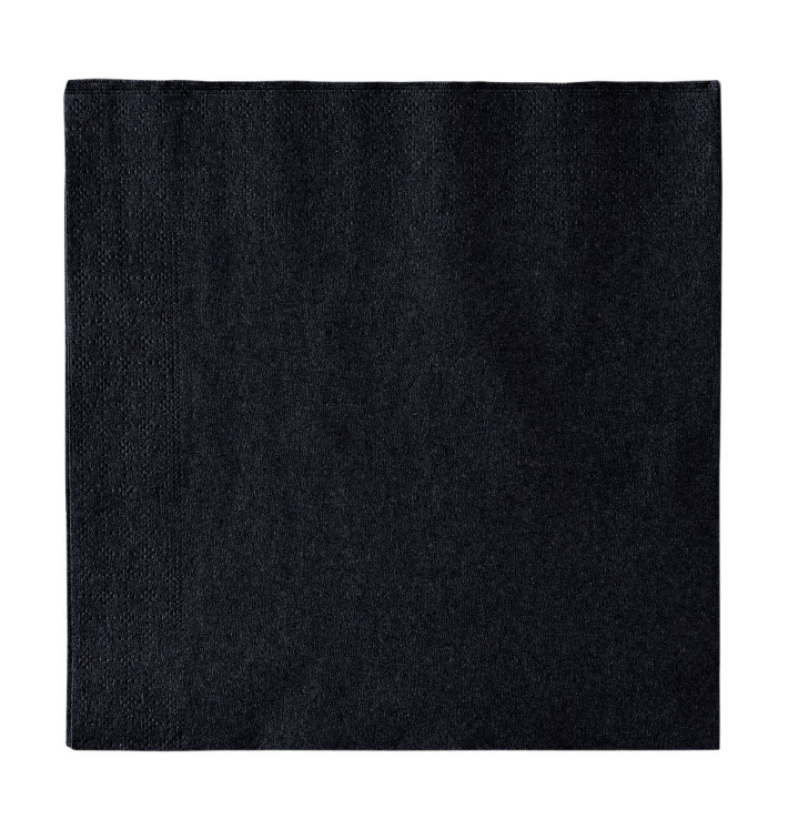 Paper Napkin 2 Layers Black 33x33cm (50 Units) Paper Napkin 2 Layers Black 33x33cm (50 Units)