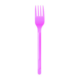 Plastic Fork PS Pink 17,5cm (20 Units) 