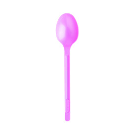 Plastic Spoon PS Pink 17,5cm (20 Units) 