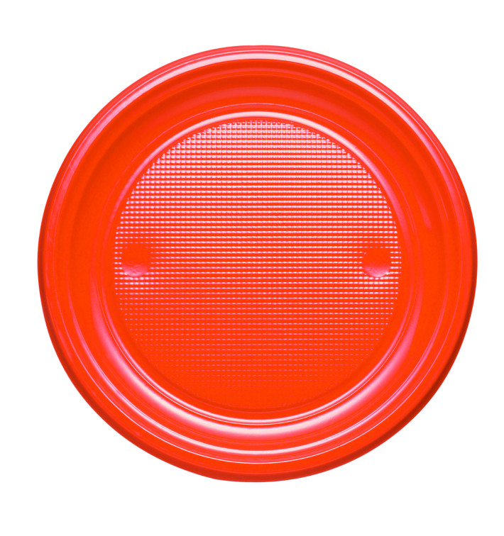 Plastic Plate PS Flat Orange Ø17 cm (50 Units) Plastic Plate PS Flat Orange Ø17 cm (50 Units)