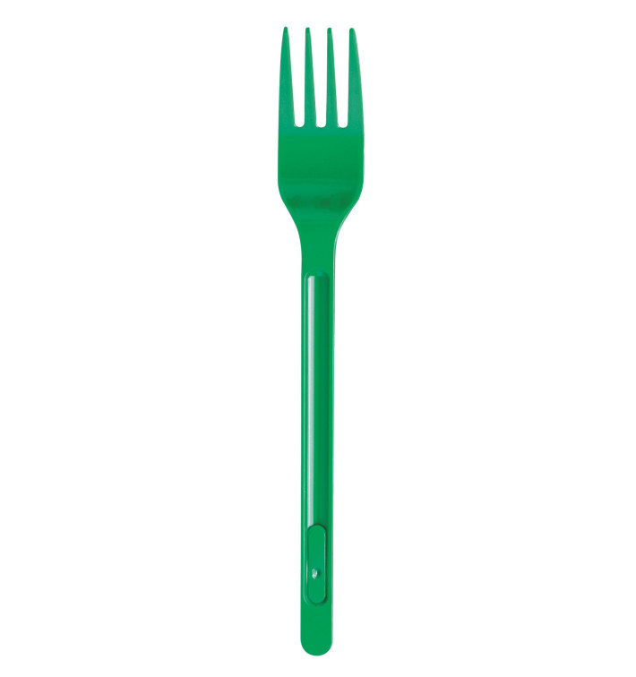 Plastic Fork PS Green 17,5cm (600 Units) Plastic Fork PS Green 17,5cm (600 Units)