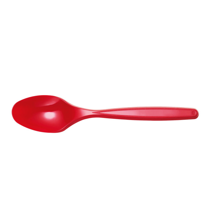 Plastic Teaspoon PS Red 12cm (1200 Units) Plastic Teaspoon PS Red 12cm (1200 Units)