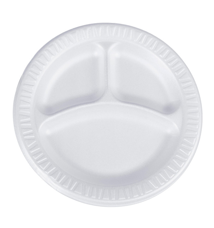 Foam Plate Foam "Quiet Classic" 3 C. Laminated White Ø23 cm (125 Units) Foam Plate Foam "Quiet Classic" 3 C. Laminated White Ø23 cm (125 Units)