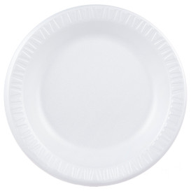 Foam Plate Foam "Quiet Classic" Laminated White Ø26 cm (125 Units)  