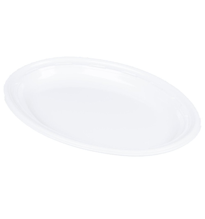 Plastic Plate PS "Famous Impact" White 28 cm (500 Units) Plastic Plate PS "Famous Impact" White 28 cm (500 Units)