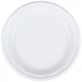 Plastic Plate PS "Famous Impact" White Ø23 cm (125 Units) 