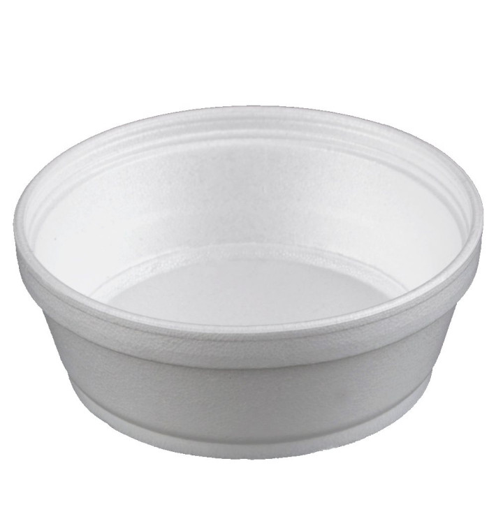 Foam Container White 8Oz/240ml Ø11,7cm (25 Units) Foam Container White 8Oz/240ml Ø11,7cm (25 Units)