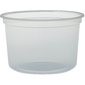 Plastic Deli Container PP "Deli" 16Oz/473ml Clear Ø12cm (500 Units)