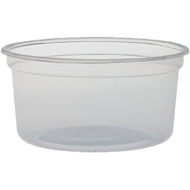 Plastic Deli Container PP "Deli" 12Oz/355ml Clear Ø12cm (25 Units) 