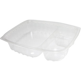 Plastic Deli Container OPS "ClearPac" 3 Compartments Clear 887ml (63 Units) 