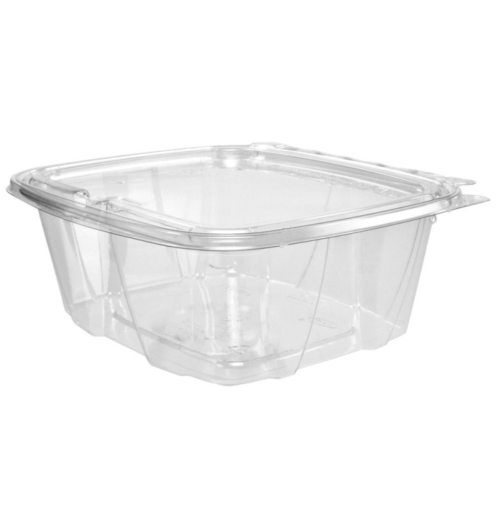 Plastic Deli Container PET Tamper-Evident Dome Lid Flat 950ml (100 Units) Plastic Deli Container PET Tamper-Evident Dome Lid Flat 950ml (100 Units)