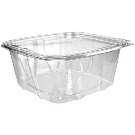 Plastic Deli Container PET Tamper-Evident Dome Lid Flat 1893ml (200 Units)