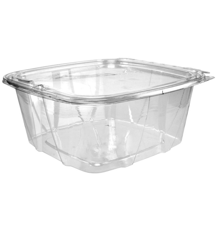 Plastic Deli Container PET Tamper-Evident Dome Lid Flat 1893ml (200 Units)