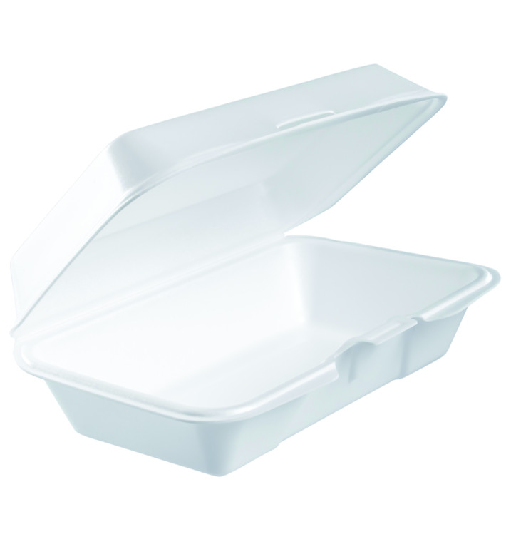 Foam Baguette Container White 2,25x1,40cm (125 Units) Foam Baguette Container White 2,25x1,40cm (125 Units)