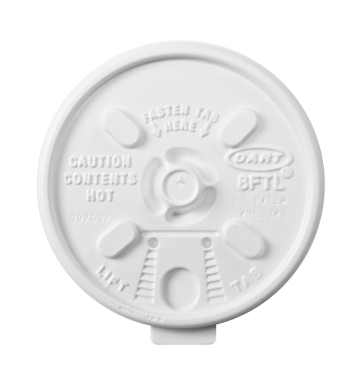 Plastic Lid PS Resealable White Ø8,1cm (1000 Units) Plastic Lid PS Resealable White Ø8,1cm (1000 Units)