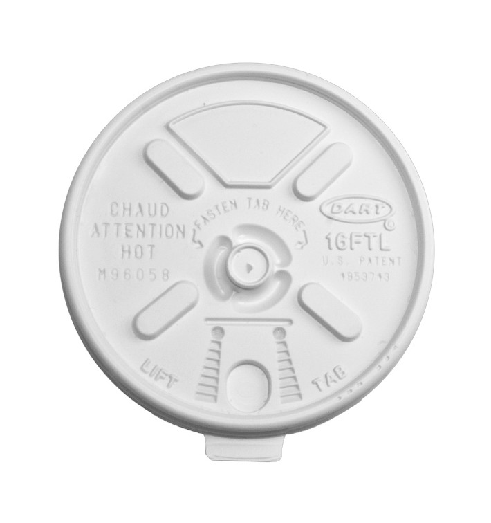 Plastic Lid PS Resealable White Ø9,4cm (100 Units) Plastic Lid PS Resealable White Ø9,4cm (100 Units)