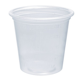 Plastic Souffle Cup PP Clear Graduated 35ml Ø4,8cm (2500 Units)