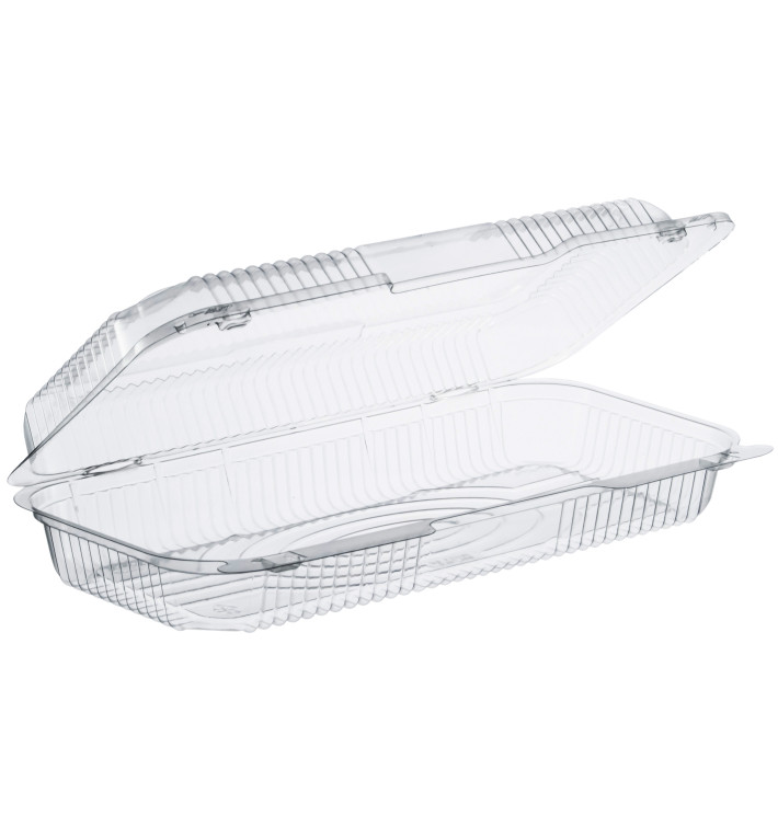 Plastic Hinged Deli Container OPS "StayLock" Clear 1065ml (125 Units) Plastic Hinged Deli Container OPS "StayLock" Clear 1065ml (125 Units)