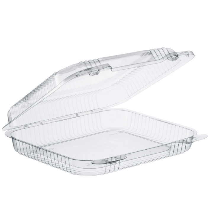 Plastic Hinged Deli Container OPS "StayLock" Clear 730ml (125 Units) Plastic Hinged Deli Container OPS "StayLock" Clear 730ml (125 Units)