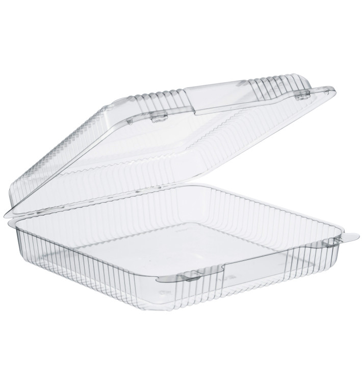 Plastic Hinged Deli Container OPS "StayLock" Clear 1370ml (250 Units) Plastic Hinged Deli Container OPS "StayLock" Clear 1370ml (250 Units)