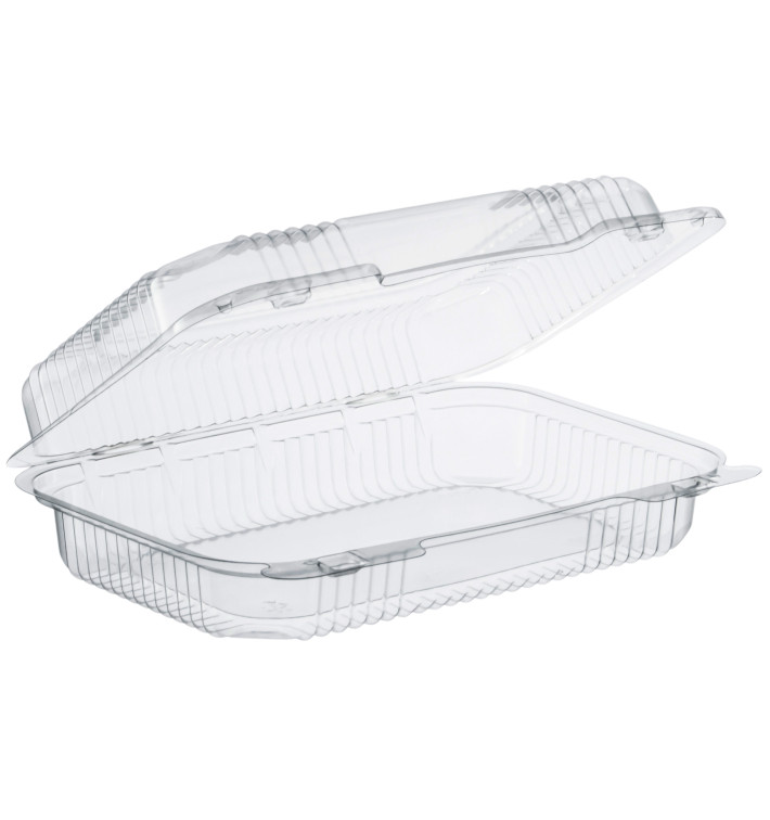 Plastic Hinged Deli Container OPS "StayLock" Clear 1080ml (125 Units) 