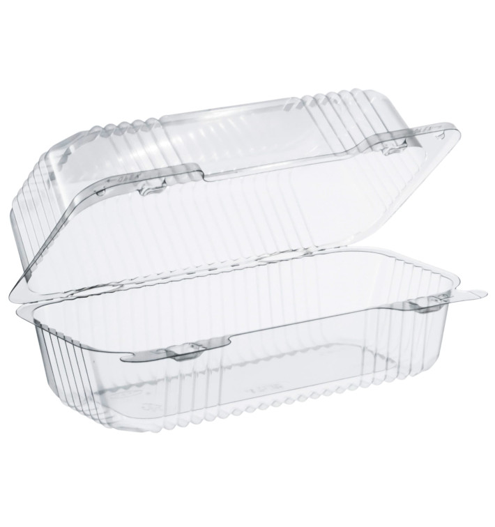 Plastic Hinged Deli Container OPS "StayLock" Clear 707ml (250 Units)