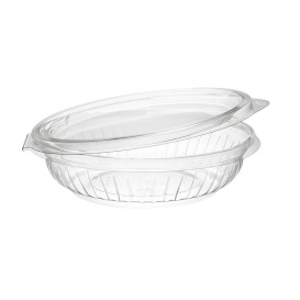 Plastic Hinged Salad Bowl PET "PresentaBowls" Flat 240ml (75 Units) 