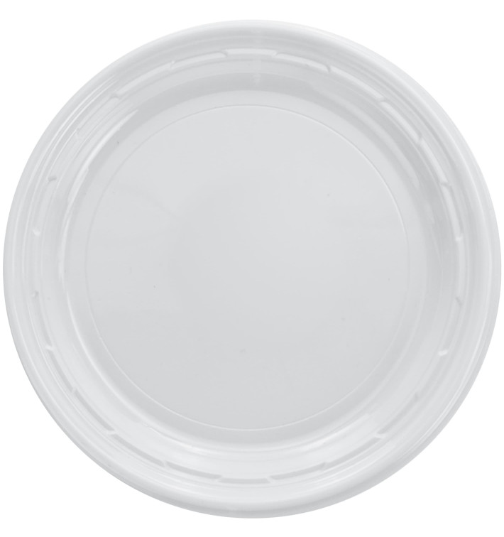 Plastic Plate PS "Famous Impact" White 18 cm (125 Units) Plastic Plate PS "Famous Impact" White 18 cm (125 Units)