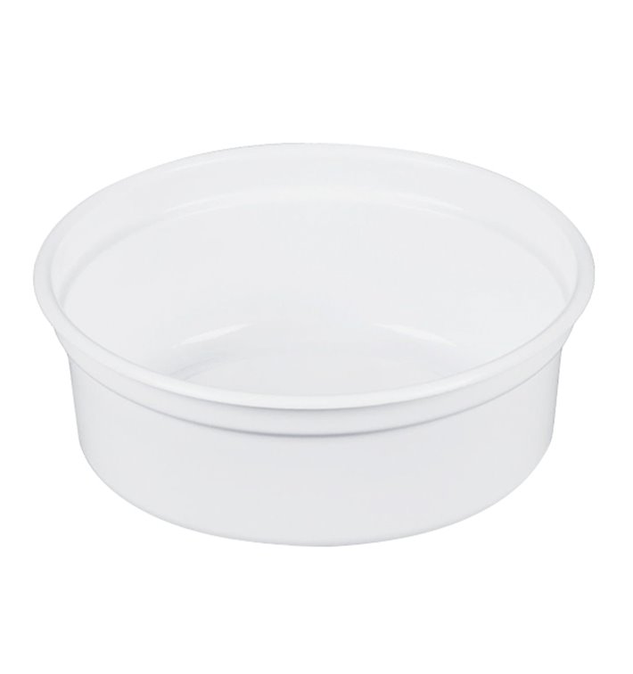 Plastic Deli Container PP "Deli" 8Oz/266ml White Ø12cm (25 Units) Plastic Deli Container PP "Deli" 8Oz/266ml White Ø12cm (25 Units)