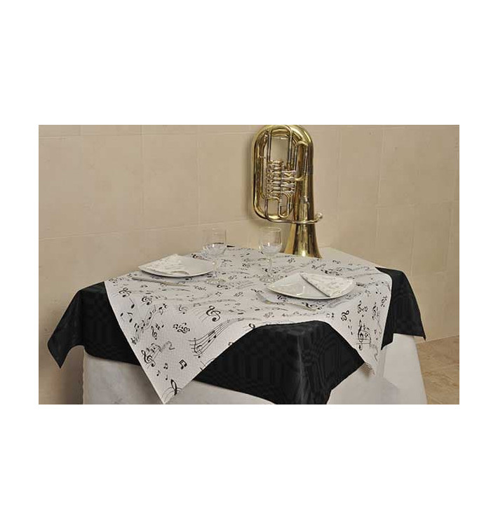 Pre-Cut Paper Tablecloth "m (400 Units) usical" 37g 1x1m (400 Units) Pre-Cut Paper Tablecloth "m (400 Units) usical" 37g 1x1m (400 Units)