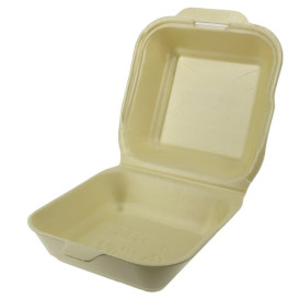 Foam Burger Boxes Take-Out Small size Champagne (125 Units)