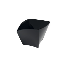 Plastic Tasting Cup PS Curved Shape Black 90 ml (25 Units) 