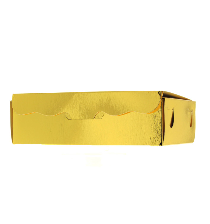 Paper Bakery Box Gold 20x13x5,5cm 1000g (100 Units) Paper Bakery Box Gold 20x13x5,5cm 1000g (100 Units)