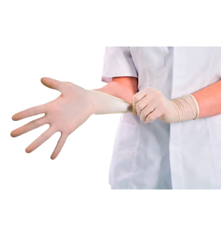 Latex Gloves Talc White Size M AQL 1.5 (1000 Units) Latex Gloves Talc White Size M AQL 1.5 (1000 Units)