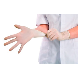 Latex Gloves White Size S (100 Units)