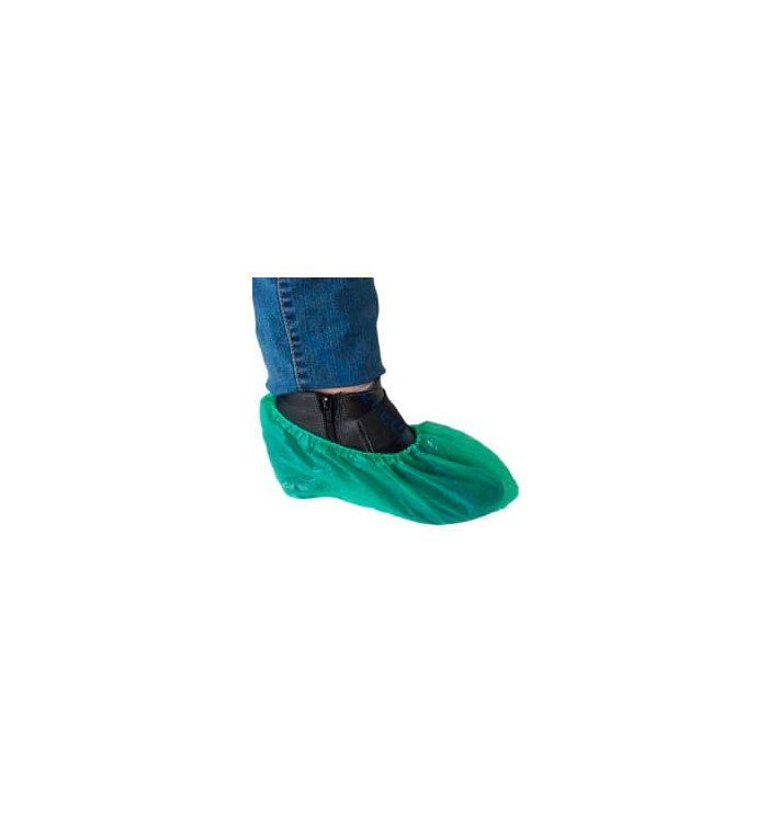 Disposable Plastic Shoe Covers PE CPE G160 Green (1000 Units) Disposable Plastic Shoe Covers PE CPE G160 Green (1000 Units)