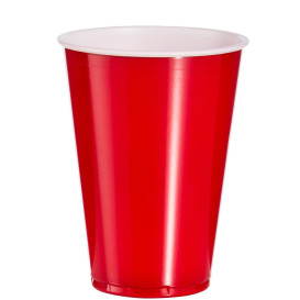 Plastic Cup PS Red American Party 10 Oz/300ml (100 Units)