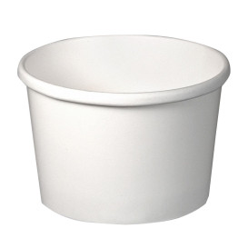 Paper Container White 8Oz/237ml Ø9,1cm (25 Units) 