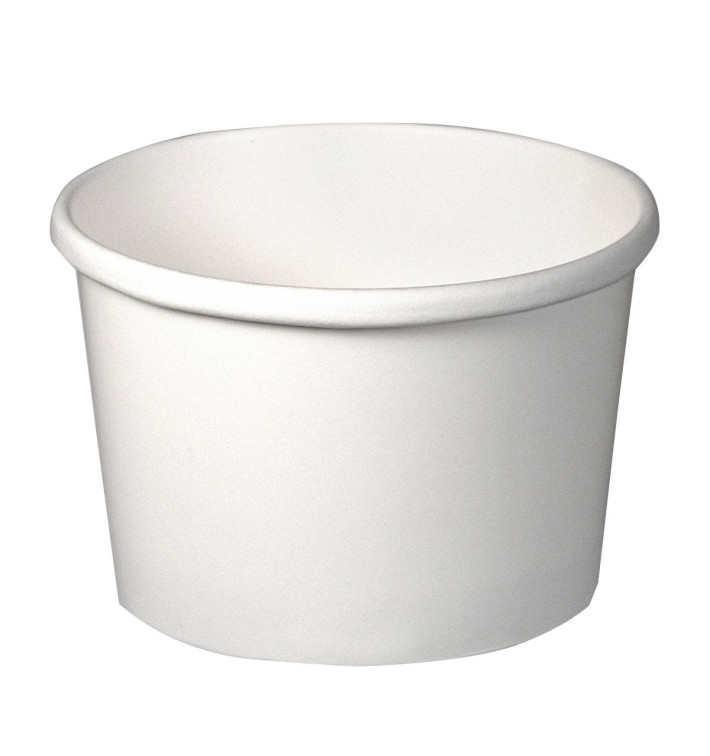 Paper Container White 8Oz/237ml Ø9,1cm (25 Units) Paper Container White 8Oz/237ml Ø9,1cm (25 Units)