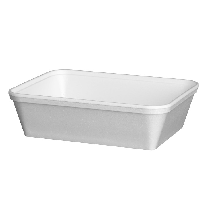 Foam Container "Diner-Pack" Rectangular Shape White 740ml (200 Units) Foam Container "Diner-Pack" Rectangular Shape White 740ml (200 Units)