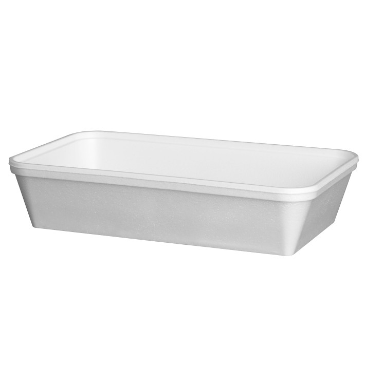Foam Container "Diner-Pack" Rectangular Shape White 970ml (200 Units) Foam Container "Diner-Pack" Rectangular Shape White 970ml (200 Units)