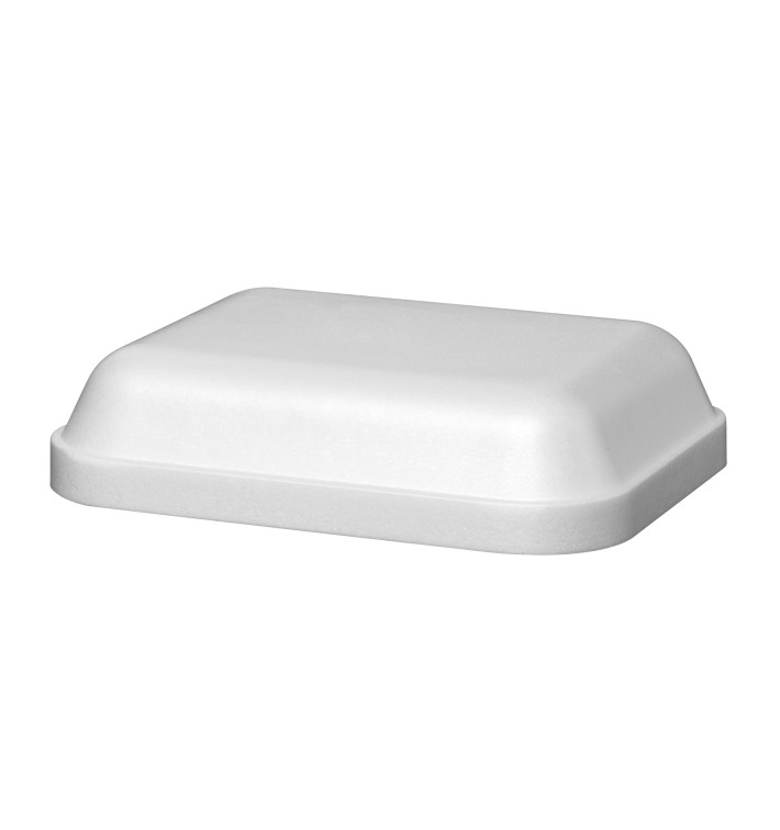Foam Lid for Foam Container "Diner-Pack" Rectangular Shape White 430ml (25 Units) Foam Lid for Foam Container "Diner-Pack" Rectangular Shape White 430ml (25 Units)